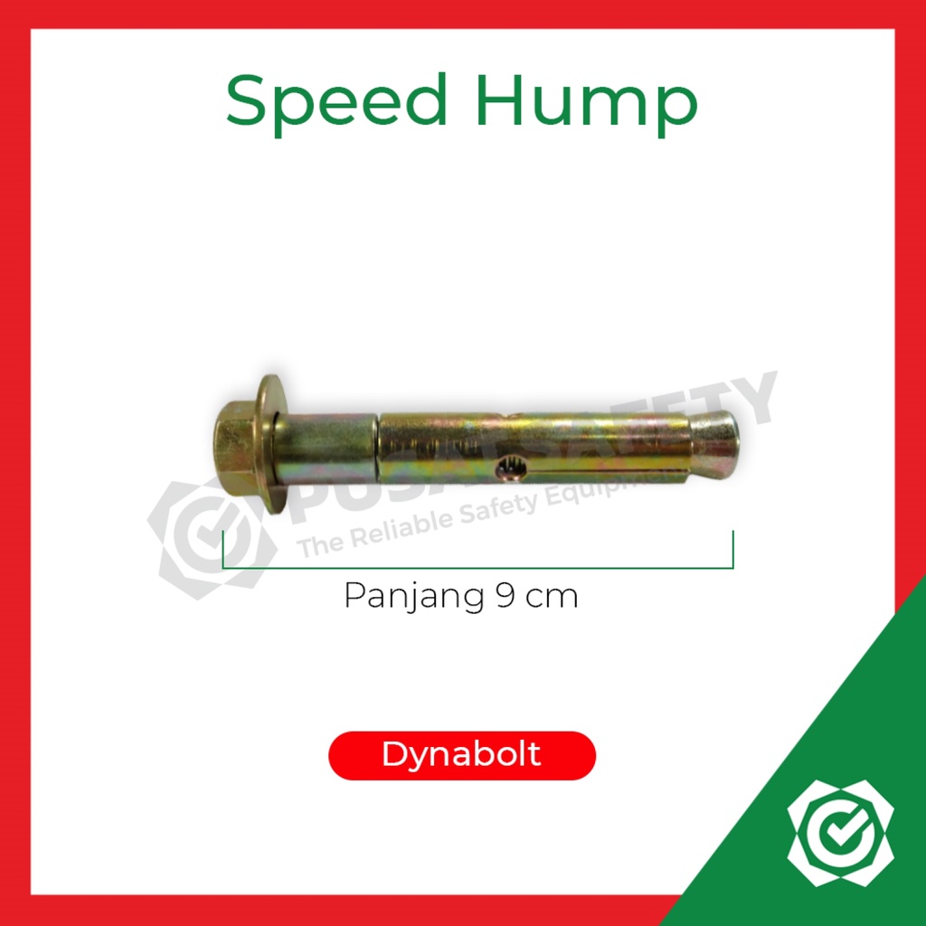 Rubber End Cap Speed Bump Dengan Dynabolt Ujung Polisi Tidur Karet