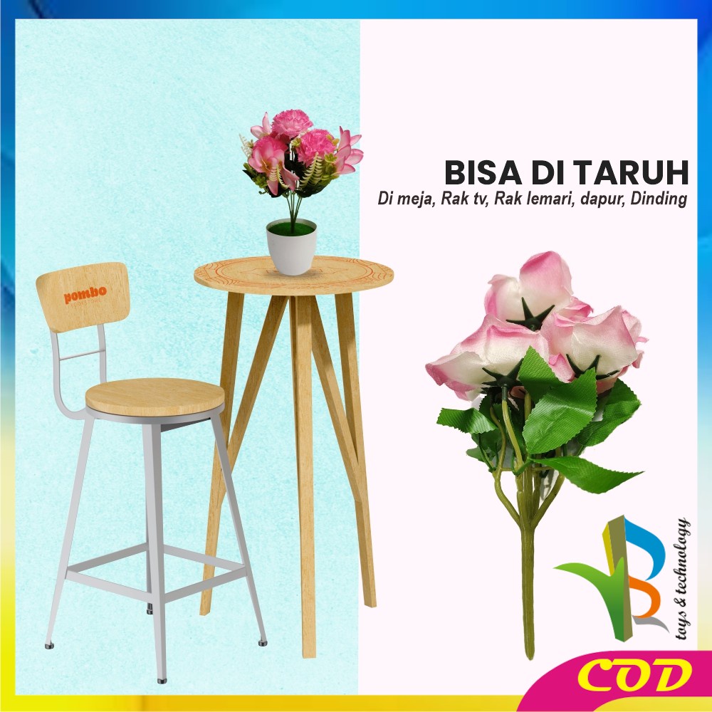 RB-C682 C684 Pot Tanaman Bunga Lily Artificial Dekorasi Rumah / Tanaman Hias Plastik Pot Bunga Hias Bunga Artifisial Dekorasi