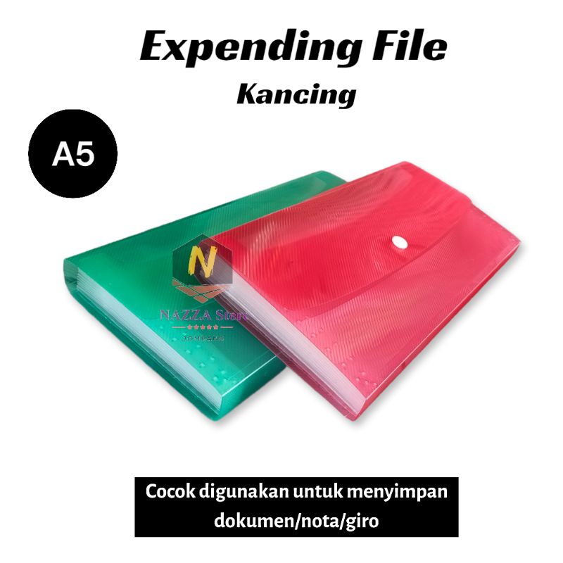 

Expanding File Harmonika Penutup Snap Kancing 12 Sekat