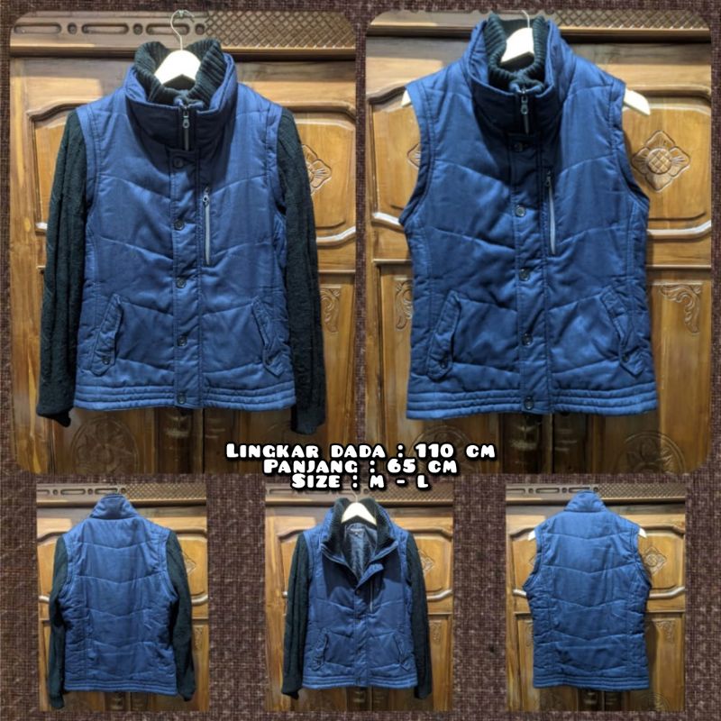 Jaket Vintage Semi Parka Bisa di Jadikan Vest Second Original.