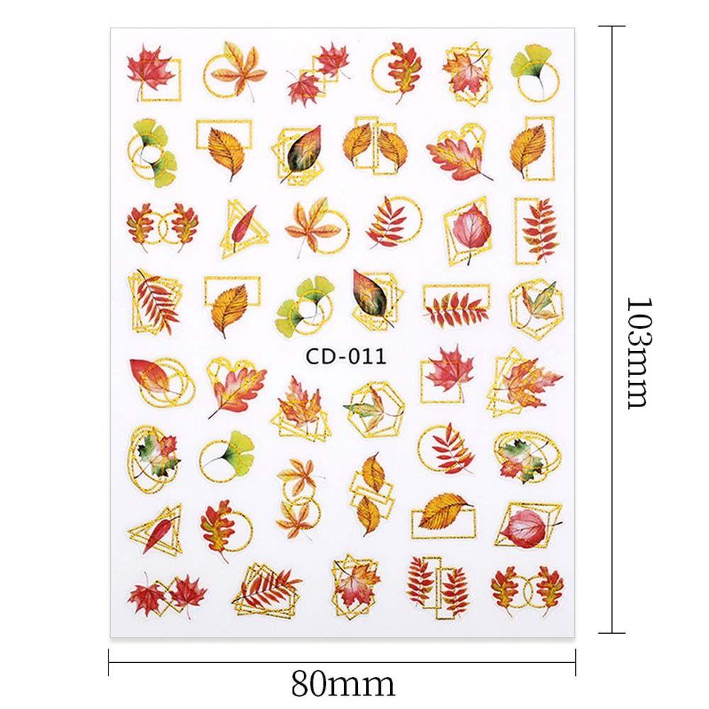 Mxbeauty Musim Gugur Stiker Kuku Fashion Perekat Diri Bronzing Cinta Hati Kupu-Kupu Manikur Aksesoris Nail Art Dekorasi