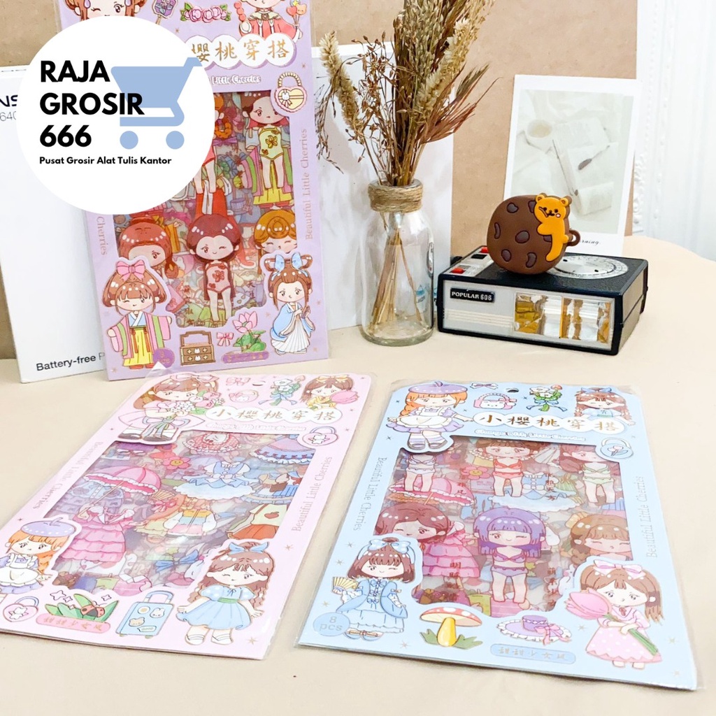 

stiker CYF bening cewe anti air transparan bisa avatar lucu imut kado unik souvernir