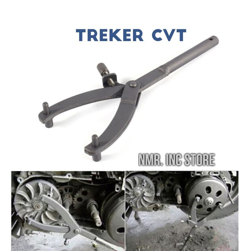 Treker CVT, Tracker Tahanan Kopling Motor Matic, Kunci Penahan Kipas dan Mangkuk Kampas Ganda.