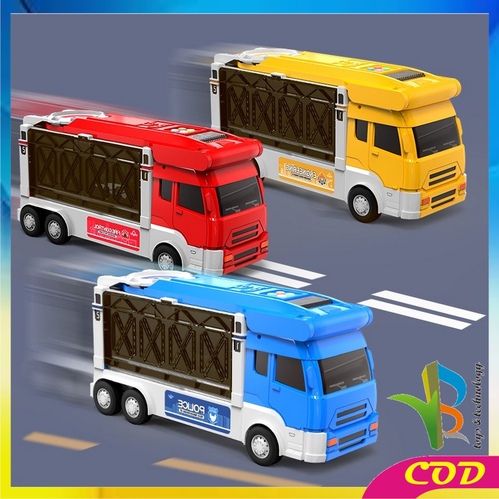 RB-M232 M236 Mainan Truk Kontruksi DIY Parking Lot Playset / Mainan City Parking Lot / Mainan Mobil Outdoor Adventure Ada Musik