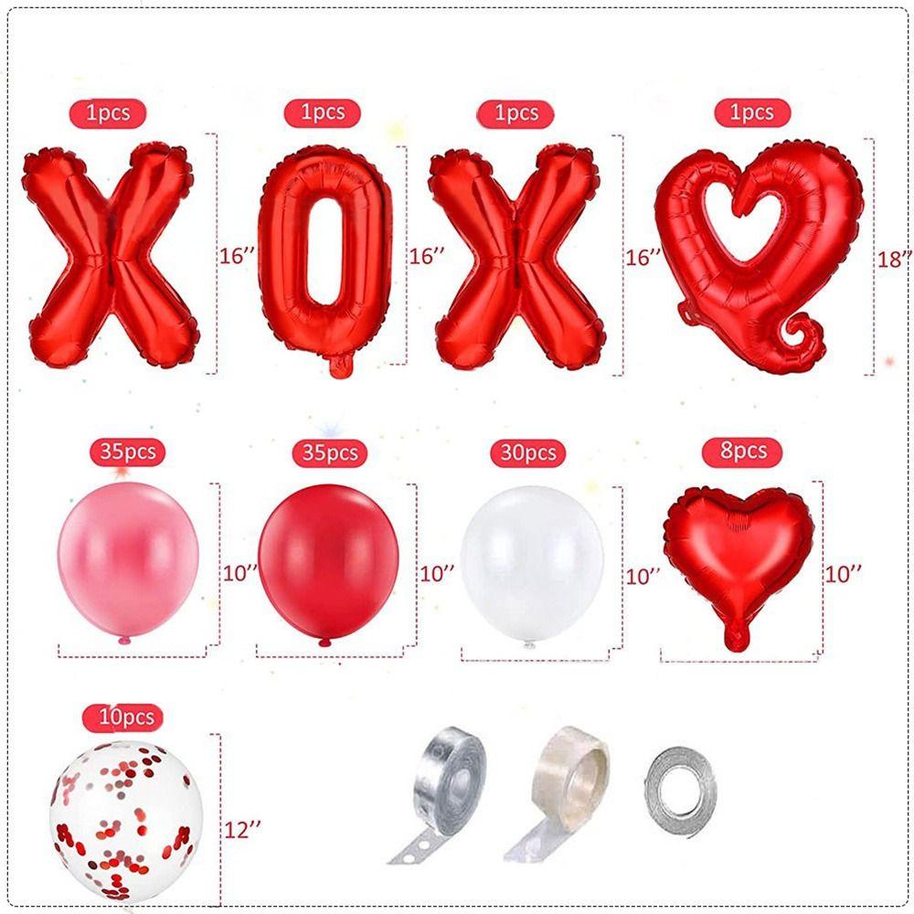 Nanas Hari Valentine Balon Ulang Tahun Pernikahan Dekorasi Balon Tiup Perlengkapan Pesta Balon Set