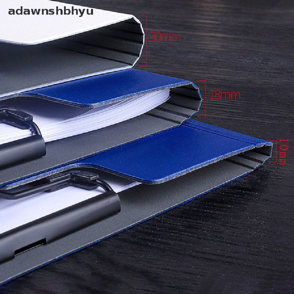 Adawnshbhyu A4 File Folder Clipboard Wrig Pad Memo Clip Board Double Clips Organizer ID