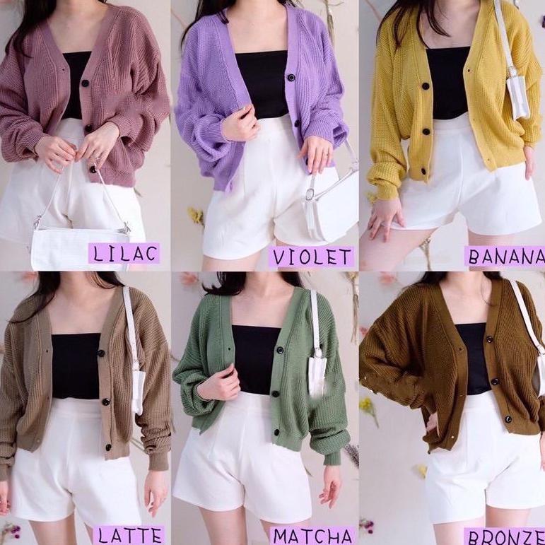 "PNK.21De22ᶠ" 1KG MUAT 5PCS | DARIA OUTER SWEATER RAJUT HITS SELEBGRAM FASHION WANITA