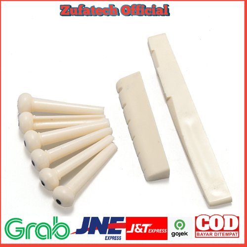 Bridge Pins + Saddle Senar Gitar Akustik - A009 - Beige