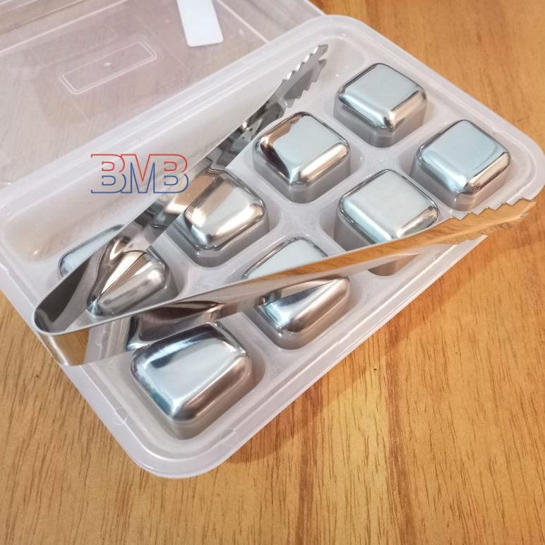 

4.4 FLASH SALE DELAPAN Es Batu dapat Capit Stainless Steel Ice Cube