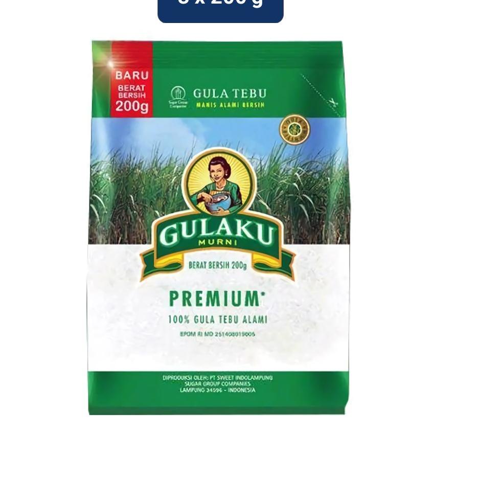 

[KODE GRS88] Gulaku Sugar Pillow Pack Premium 3 x 200 gr