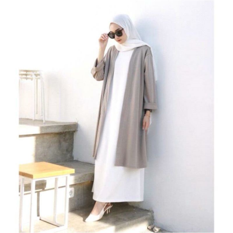 Inner Dress Tanpa Lengan Turtle Neck Scuba Premium  Long Dress Outer Terbaru 2023