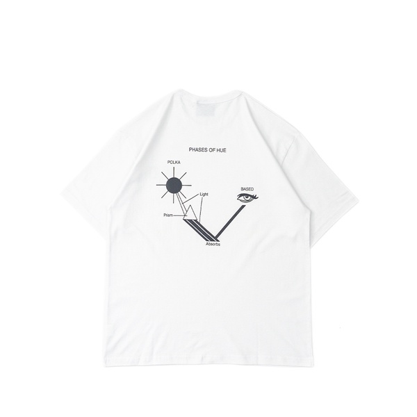 [ORI] Based Club x Polka Wars Phases Kaos Lengan Pendek Oversize Putih Kaos Pria