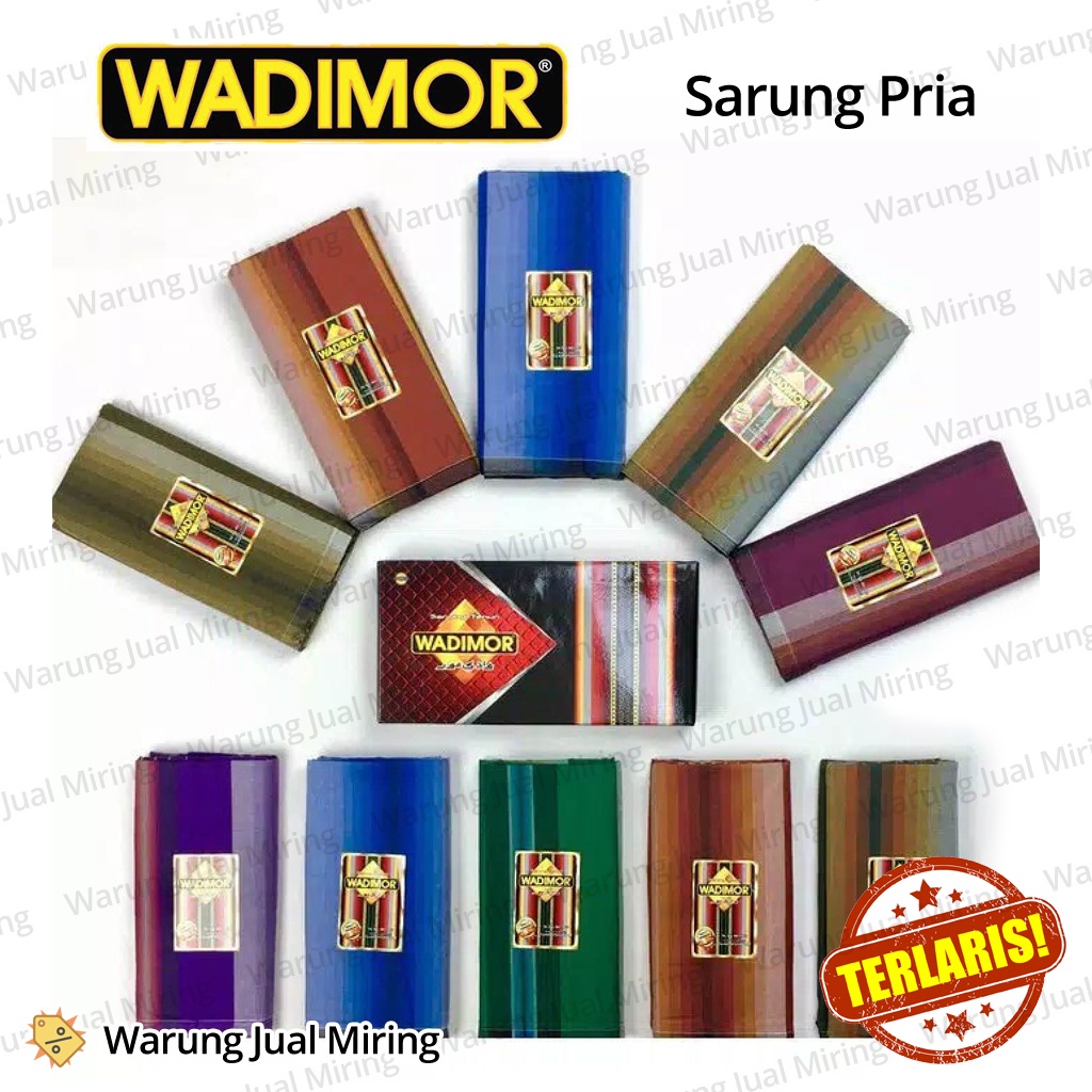 Sarung WADIMOR Padang Horison Tiga Dara Klir Kain Samping Tenun Motif Kotak Kotak2 Dewasa Pria Laki Cowok Sholat Solat Shalat Salat Santri Remaja Jumbo Harga Grosir Kodian Murah Warna Gelap Biru Merah Coklat Hijau Hadiah Haji Samping Untuk Peci Baju Koko