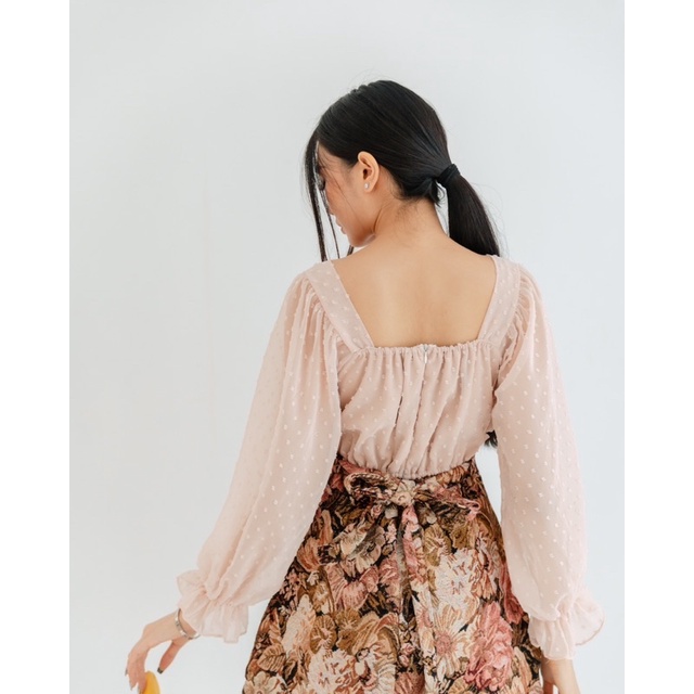 [ Keyclothingline ] Polly Dress / Dress Floral Wanita