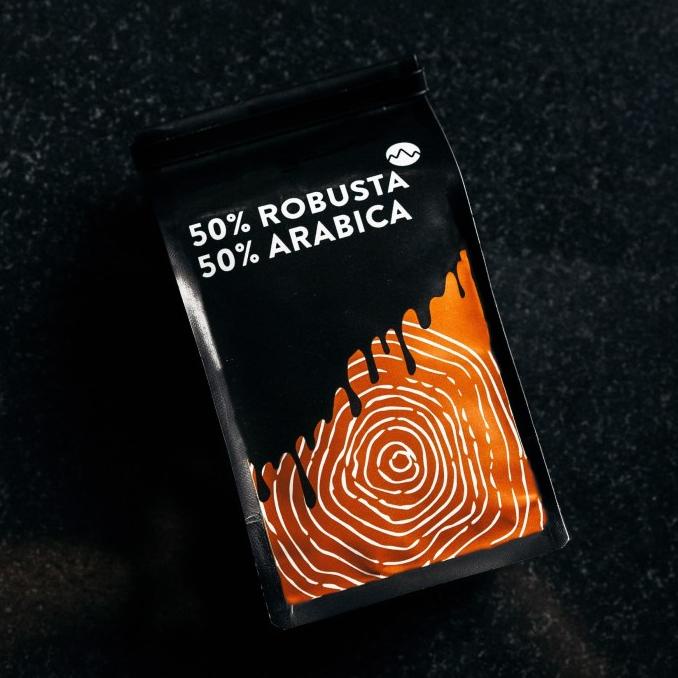 

[BISA COD] BIJI KOPI 200 GRAM 50/50 whole bean blend es kopi susu arabica robusta