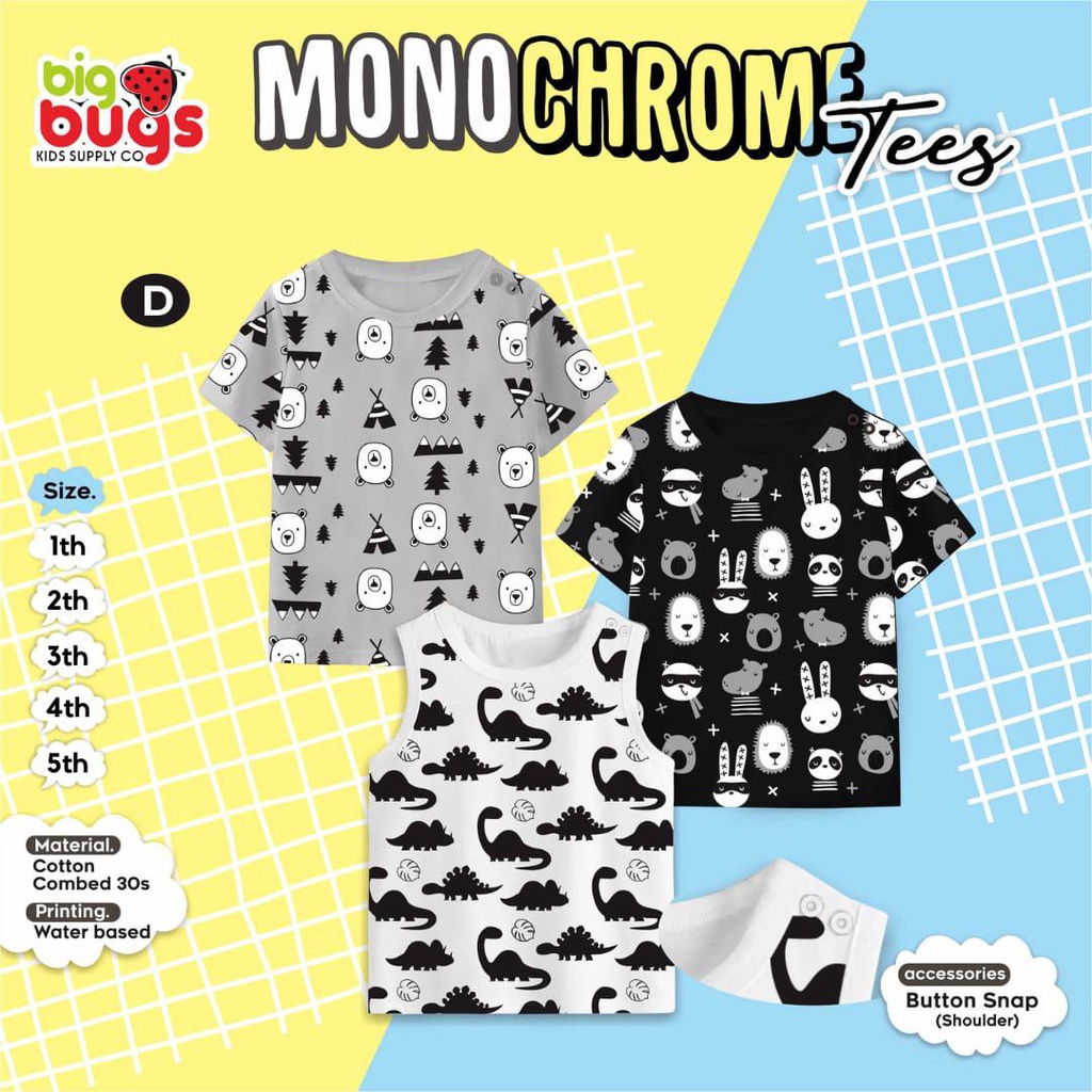 Monochrome Tees 3in1 by Bigbugs