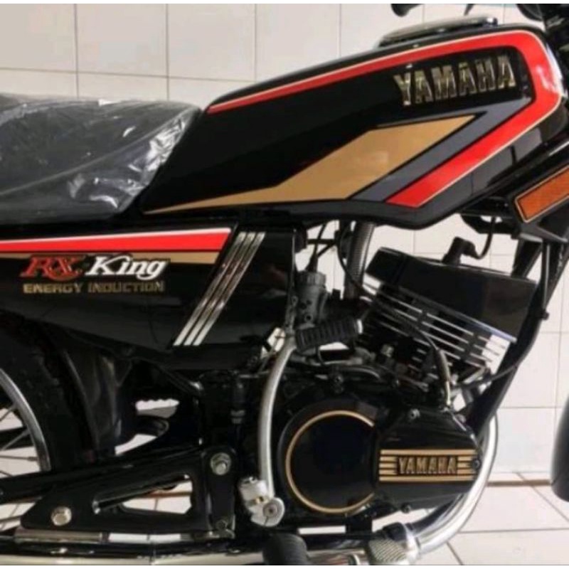 PAKET STIKER STRIPING RX KING 1992 KOMPLIT EMBLEM TANGKI DAN EMBLEM BOX AKI TEPONG RX KING