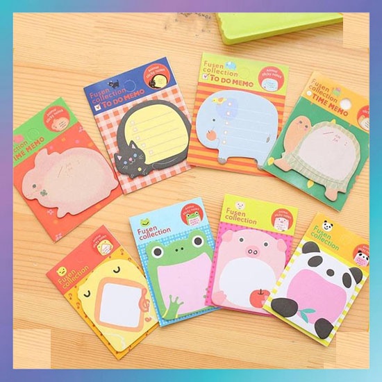 

Sticky Notes Motif Hewan Tempelan Kertas Catatan Memo Note Karakter Animal Mini Book Karakter Binatang Lucu