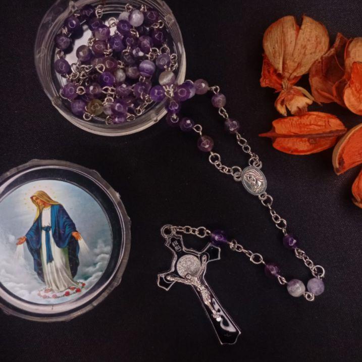 New Stock Rosario Batu Alam Kecubung