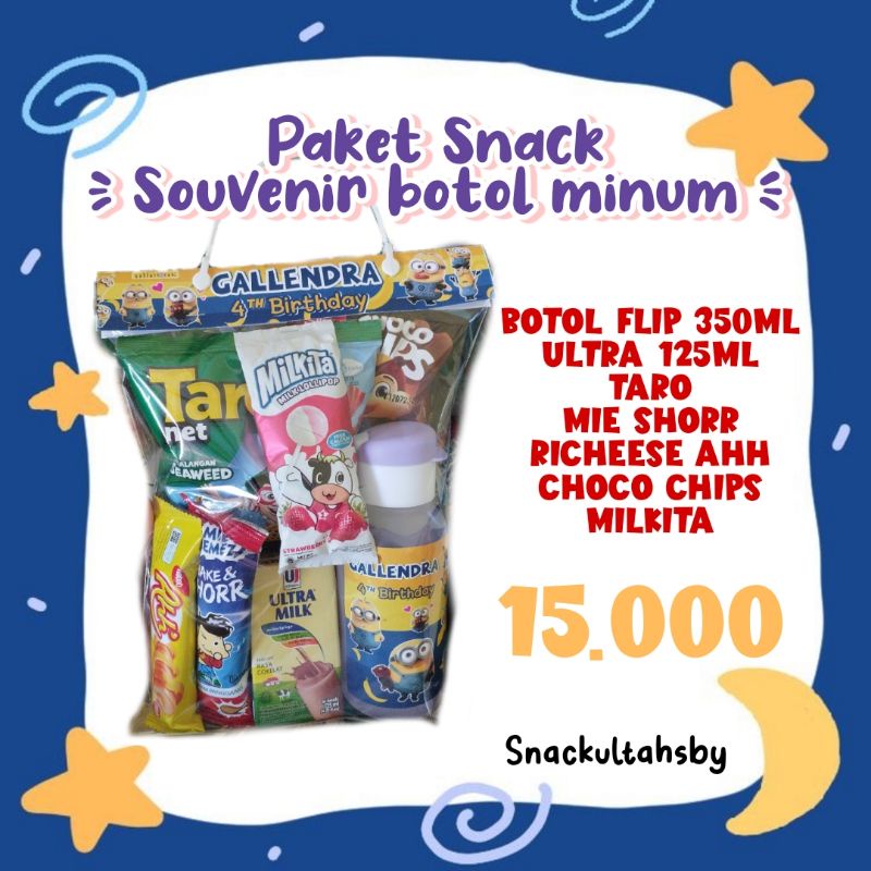 

Paket Snack dan Botol Minum