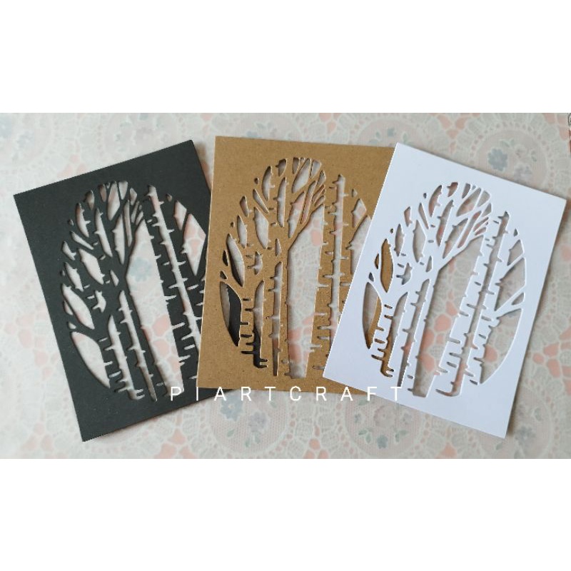 

seri CHRISTMAS - background pohon - -isi 3pcs - Dies cut / cut dies DIY scrapbook / vintage journal / album
