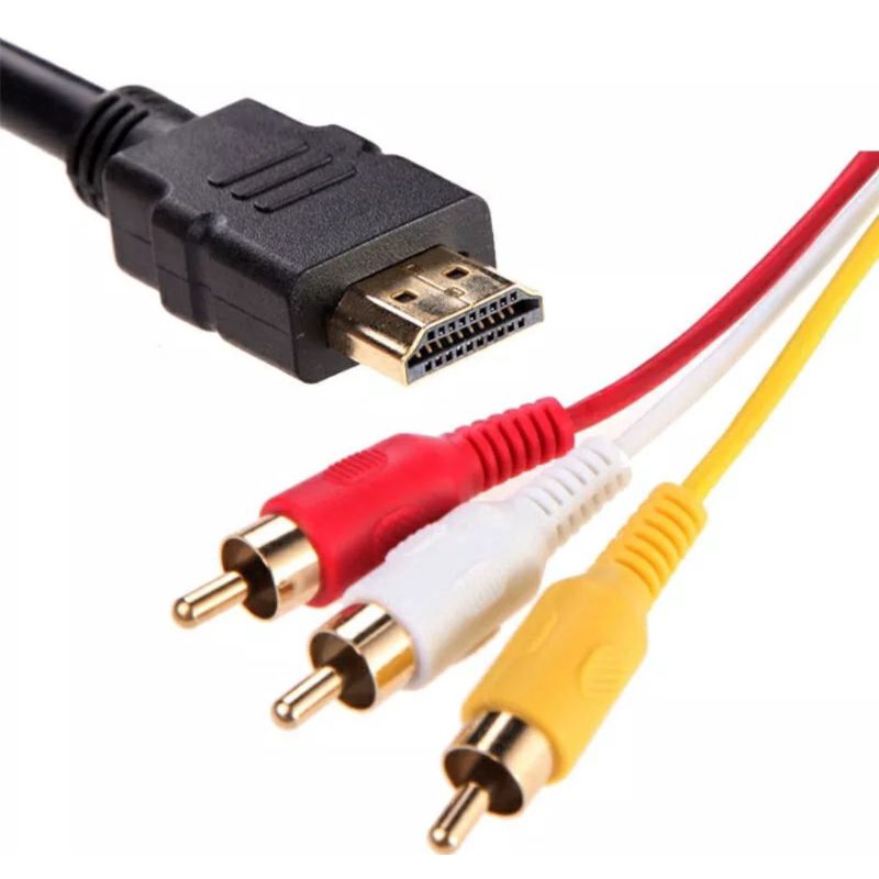 Jual Kabel Converter HDMI to RCA 3 Panjang 1.5M conektor dari laptop ke