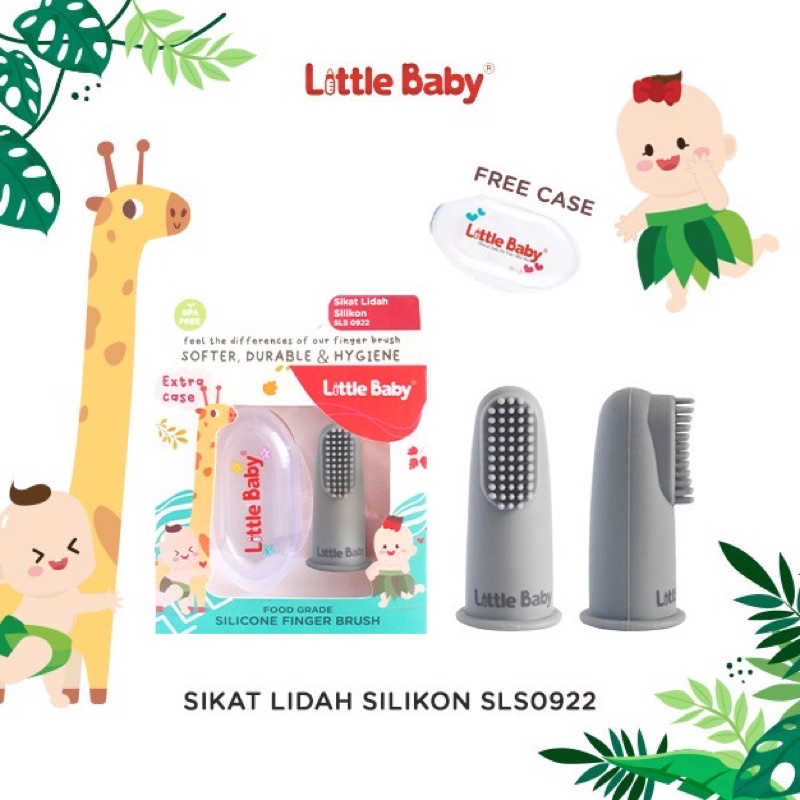 Little Baby Sikat Lidah Bayi Silikon Premium BPA Free - Sikat Gusi Bayi - Pembersih Mulut Bayi