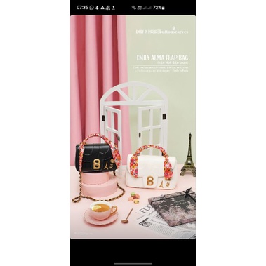 ALMA FLAP BAG SMALL WHITE BUTTONSCARVES