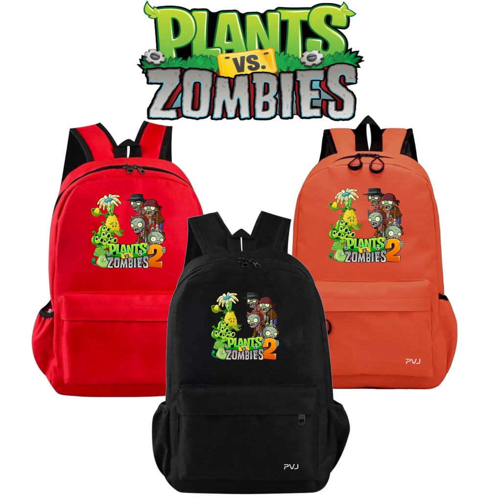 PVJ - Tas Ransel Sekolah Anak laki laki Motif Plant vs Zombie