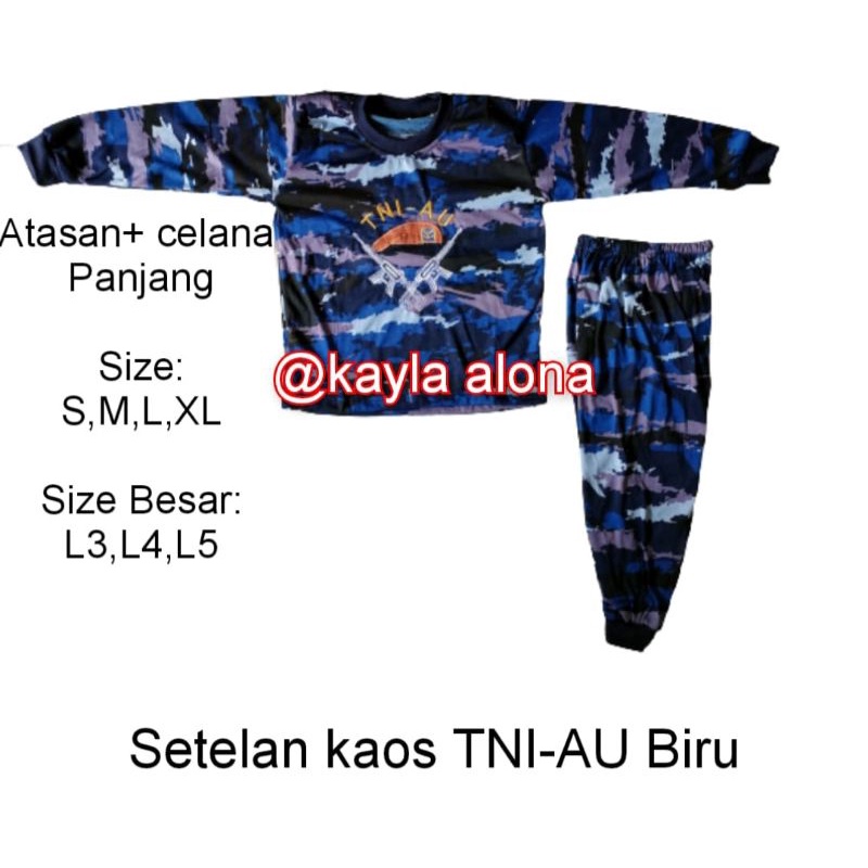 BAJU LORENG CELANA LORENG ARMY ANAK ( SETELAN ) / BAJU DORENG CELANA DORENG ARMY ANAK / BAJU ANAK  LORENG BIRU