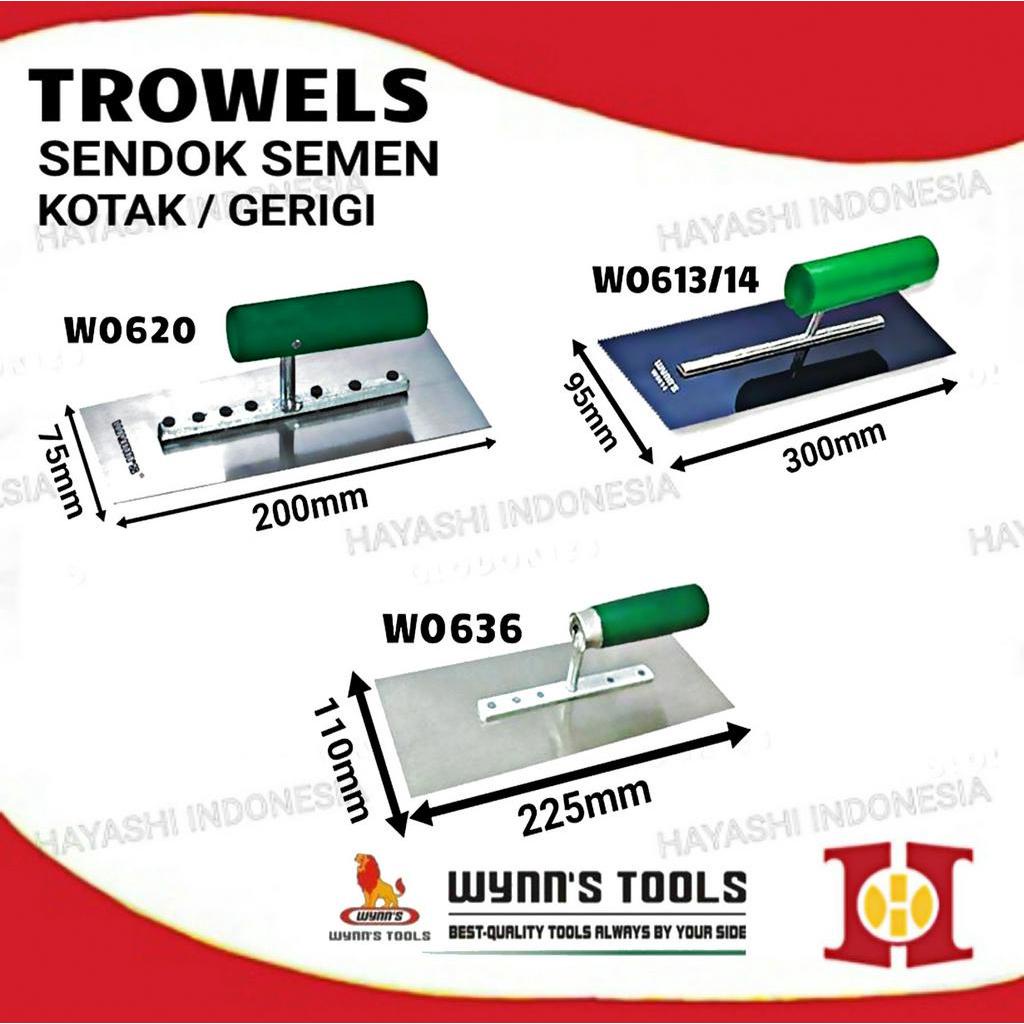 Sendok Semen Kotak  Gerigi Plaster Trowel Stainless Steel