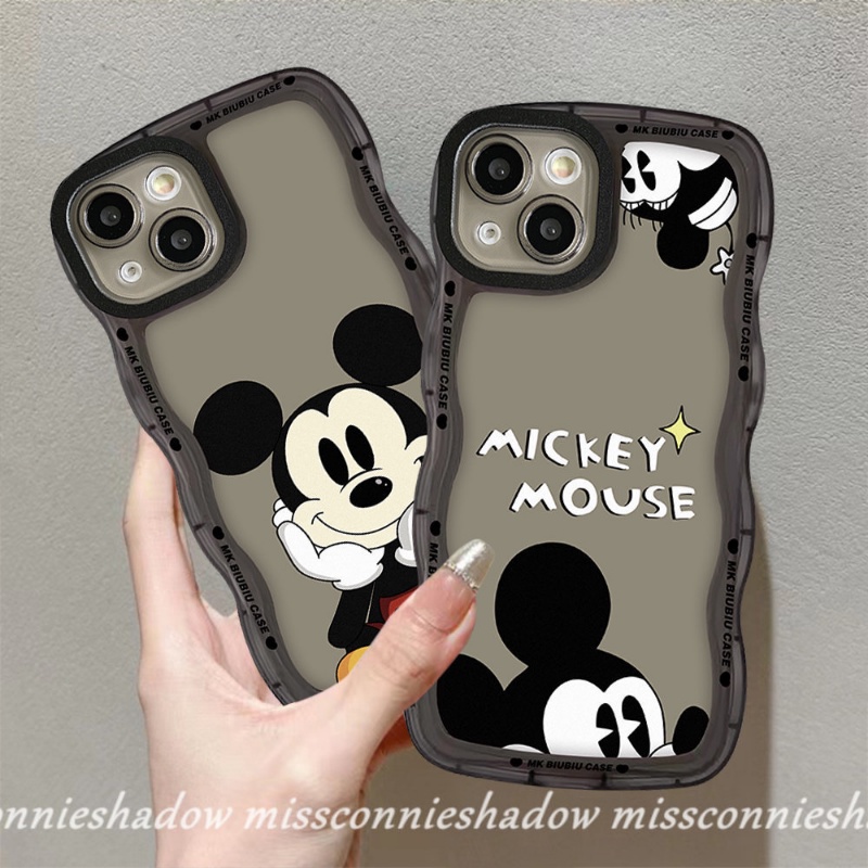 Casing Couple Case Realme 10 5i C15 C11 C12 C25 C20 C3 C33 C35 9 9Pro+9i 8i 5 6i 8 8Pro C30 C25Y C17 C21Y C11 C25s C20A 7i 7i 7 Kartun Mickey Mouse Soft Wavy Edge Case