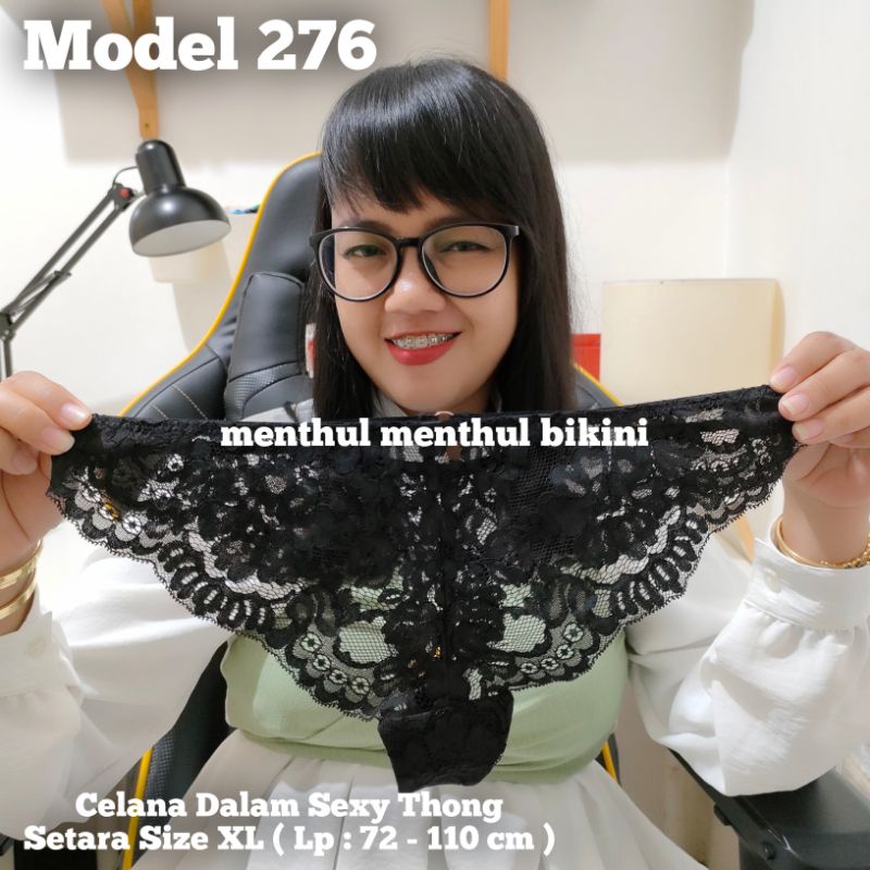 Jumbo Setara Size XL ( Part 2 ) Celana Dalam Wanita Gstring Thong G String Sexy Panty Cheeky Lace Pa