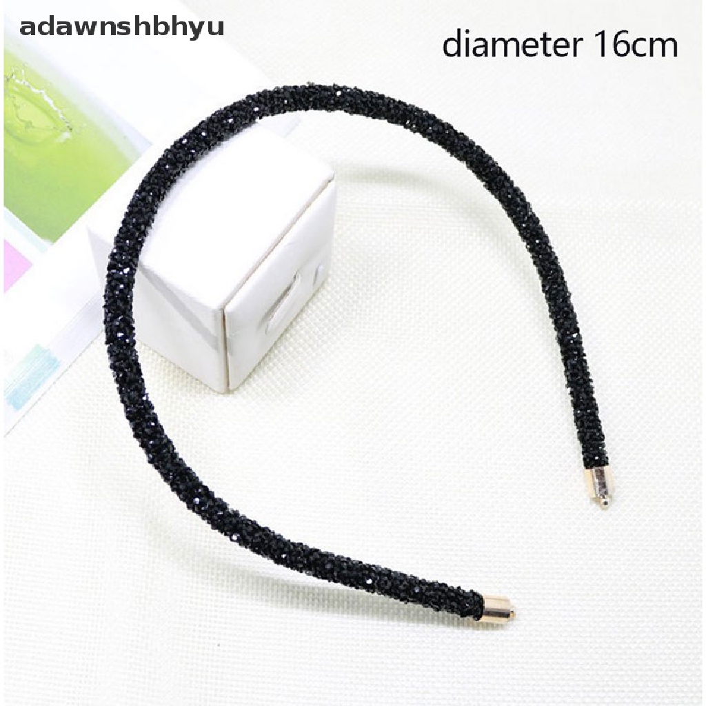 Adawnshbhyu 1PC Fashion Bando Lembut Untuk Wanita Berlian Imitasi Hairband Gadis Aksesoris Rambut ID