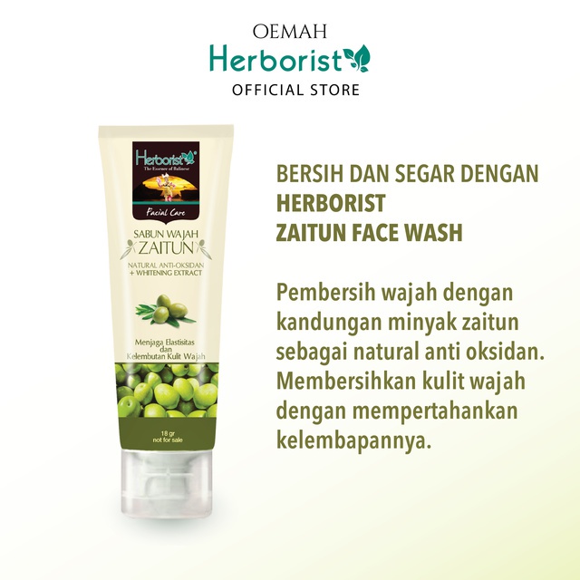 galerybeautysemarang Herborist Facial Wash 80gr | Herborist Sabun Wajah 80gr | TEA TREE | ZAITUN | ALOE VERA | Herborist Facial Wash Gel Rose - Herboris