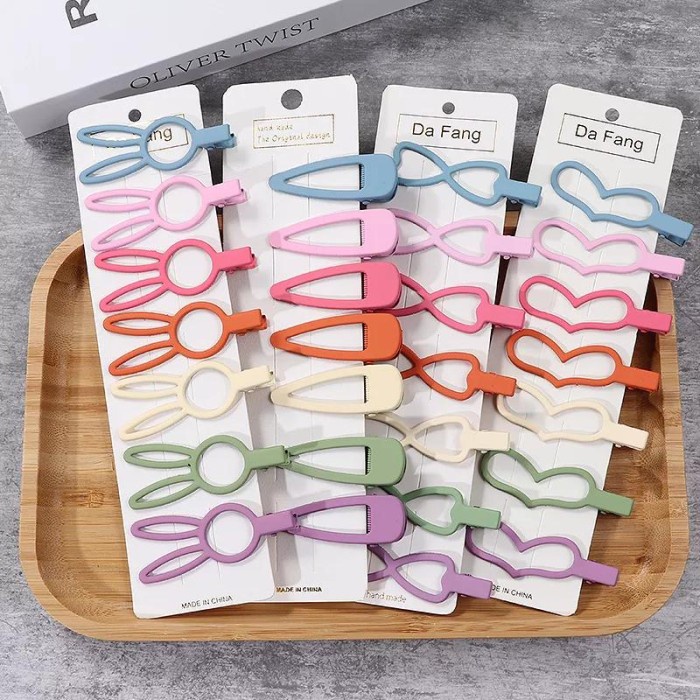 J01 I 7PCS JEPITAN RAMBUT KOREA WANITA SET / JEPIT WARNA WARNI IMPORT PROMO SEN
