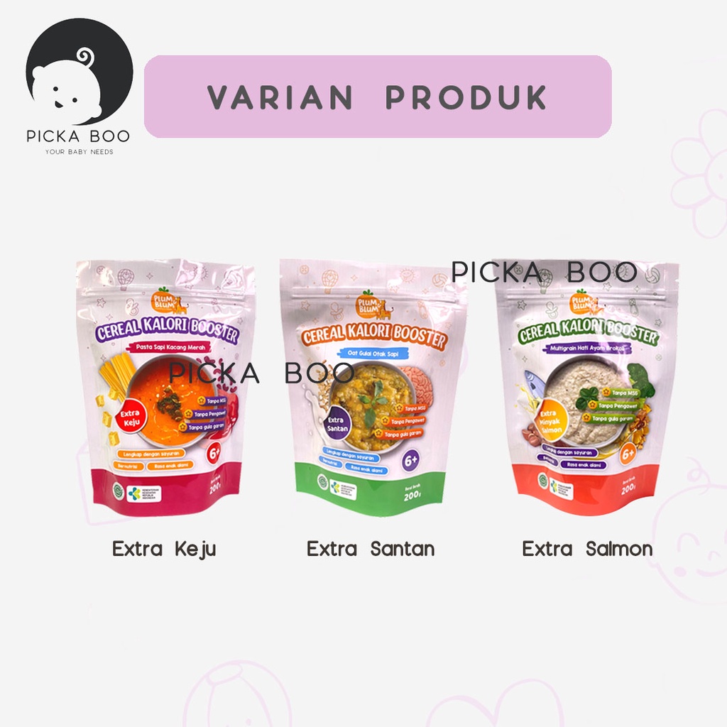 PICKA BOO Plum &amp; Blum Cereal Mpasi Gizi Lengkap - 1 Pouch