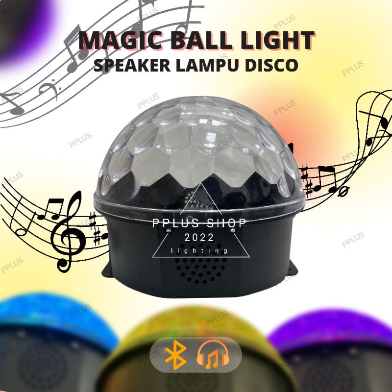 [ Pplus ] Crystal Magic Ball Disco LED 5W Bluetooth speaker / Lampu Disco Speaker Bluetooth