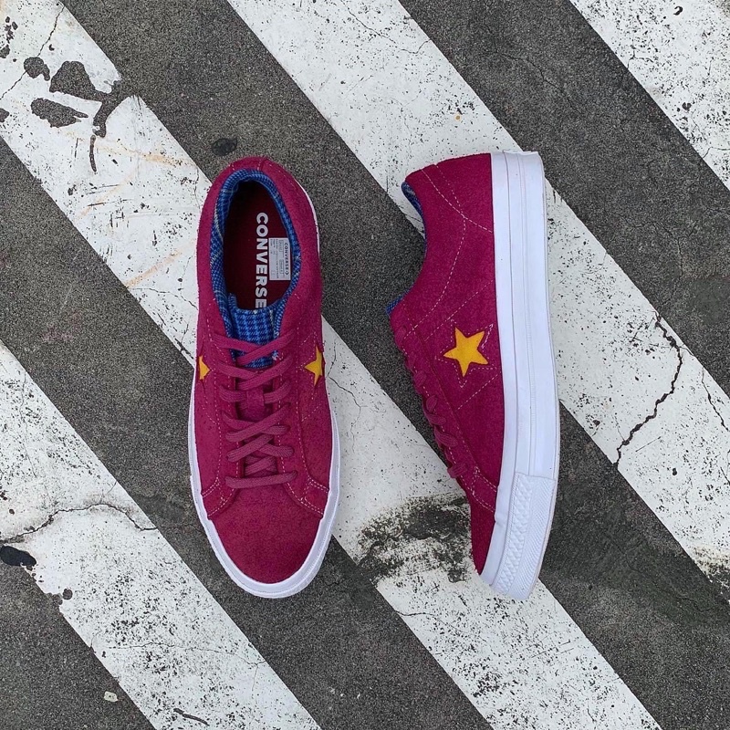 CONVERSE ONE STAR OX SUEDE ROSE MAROON