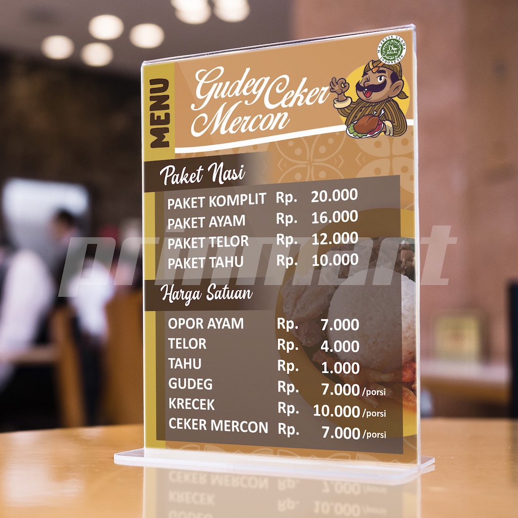 CETAK MENU MAKANAN / MENU CAFE / MENU WARUNG / MENU ANGKRINGAN CUSTOM