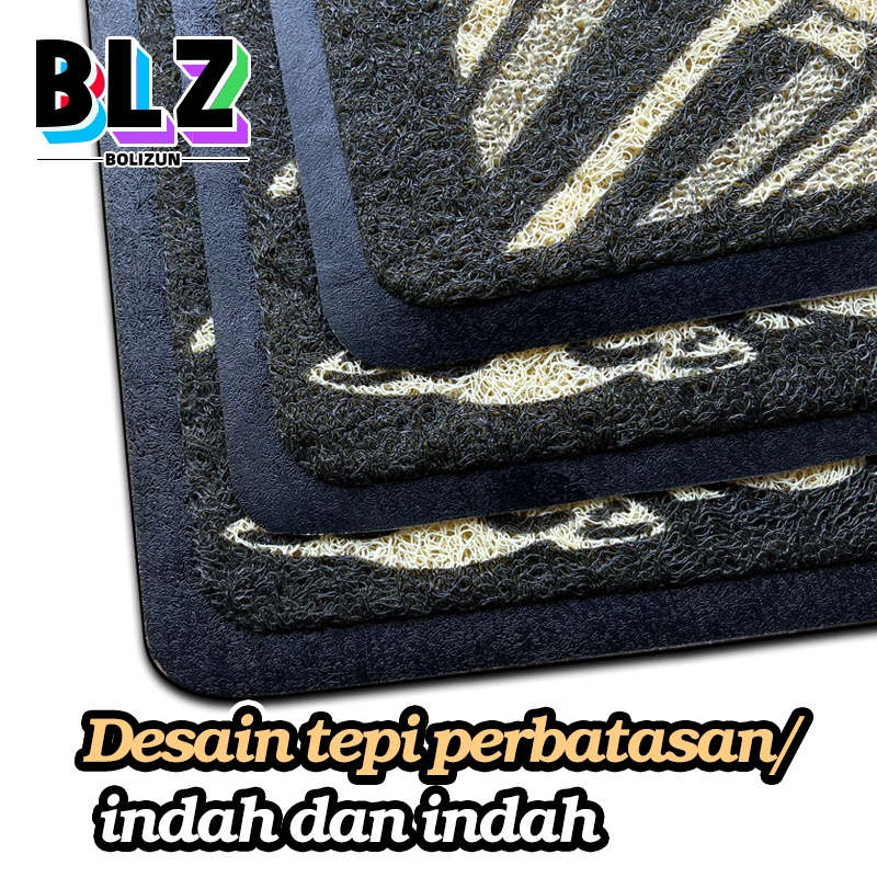 Bolizun Keset Karpet PVC Mie Bihun Welcome HOME New 40 x 60 Full Printing MOTIF