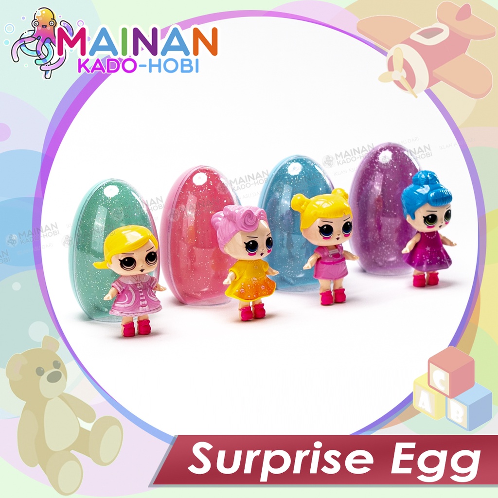 MAINAN ANAK EDUKASI SURPRISE EGG TELUR KARAKTER LOL