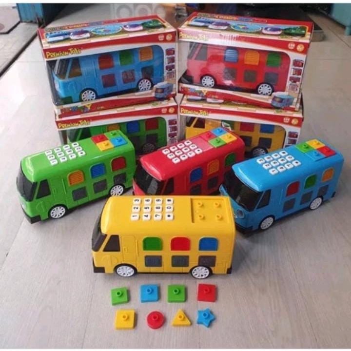 Mainan Anak Bus Tayo Bisa Bunyi Dan nyala Lampu PR 17481 /Mainan Edukasi Anak Bus Tayo Ada Puzzle An