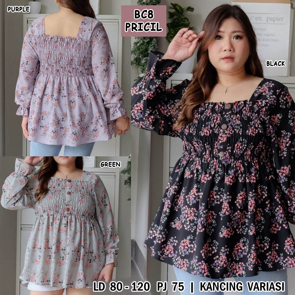 BIGCLO - (COD) LD 120cm Blouse Jumbo BC8 Atasan Wanita Bigsize