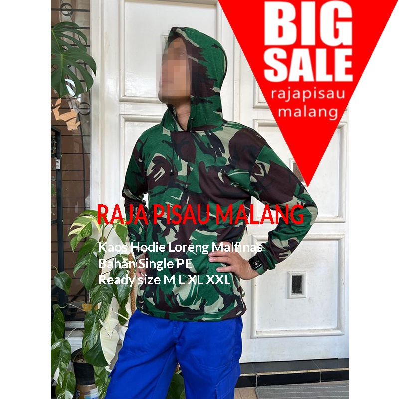 kaos hoodie kaos jersey dryfit t-shirt hoodie lengan panjang kombinasi loreng tni malvinas Bahan PE