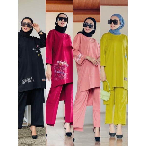 Ready Set Tunik Oversize Celana Kulot by GYL Original