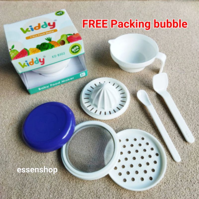 Paket Lengkap Alat makan MPASI bayi sendok mangkok celemek baby feeder food maker