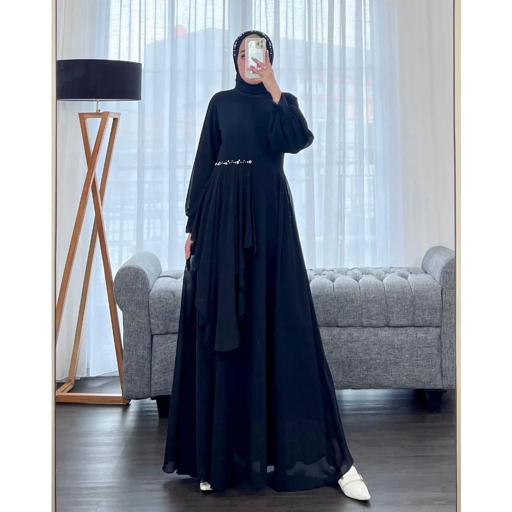 Zoya dress - Baju Kondangan Bridesmaid Wanita Bahan Ceruty Full Furring Aplikasi Payet / Gamis Pesta Kondangan / Gamis Pesta Simple / Baju kondangan Remaja Terbaru / Bridesmaid Dress / Kebaya wisuda Modern /Dress Bridesmaid / Dress Pesta / Dress Kondangan