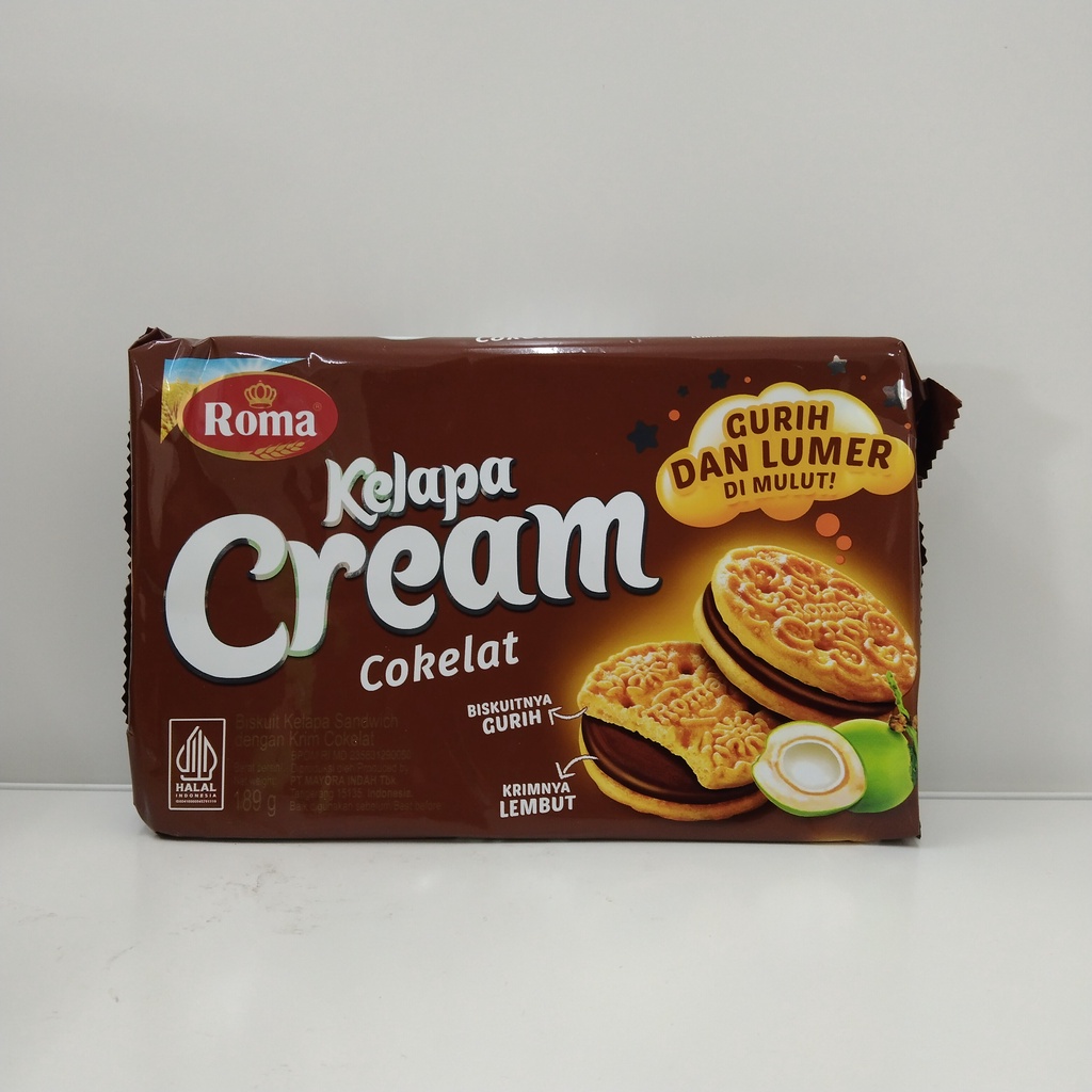 

Roma kelapa cream cokelat 189gr