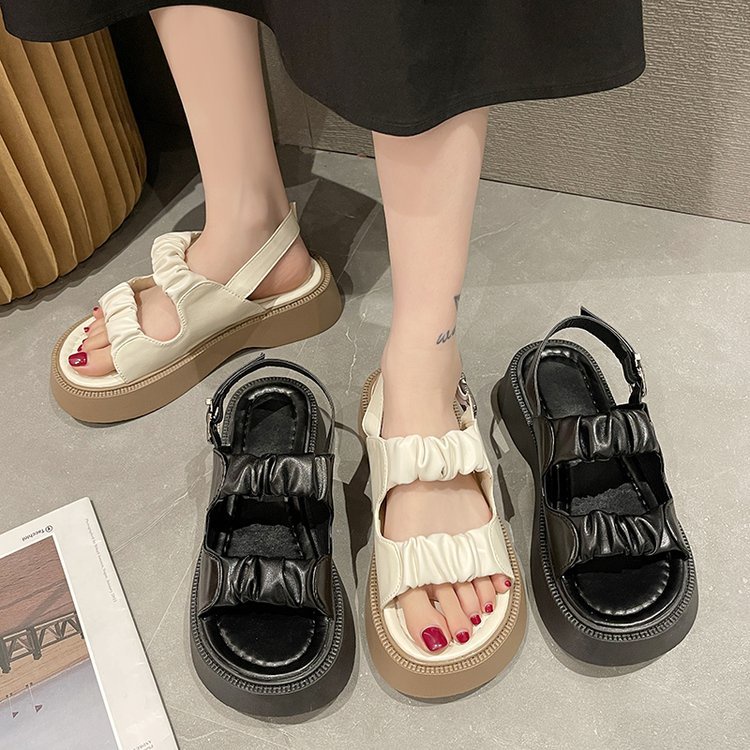 COD POS 1282 Sandal Wedges Tali Fashion Wanita Premium